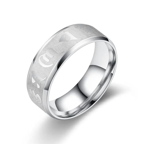 bicup Ring Ringe Damen Bijouterie Herren Einfacher Herrenring Ring Für Männer Hochzeit Verlobungsring Unisex 6 Silvercolor von bicup