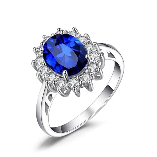 bicup Ring Ringe Damen Bijouterie Herren Frauen Ring Blaue Ringe Braut Hochzeit Verlobungsring Jubiläum Für Frauen 5 Blau von bicup