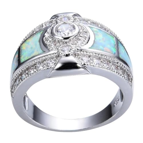 bicup Ring Ringe Damen Bijouterie Herren Frauen Ringe Klassische Hochzeit Verlobungsringe Für Frauen Jubiläum Accessoires 14 Weiß von bicup