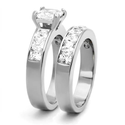 bicup Ring Ringe Damen Bijouterie Herren Frauen Ringe Quadratische Hochzeit Verlobung Glanz Ringe Für Frauen 10 Silber von bicup