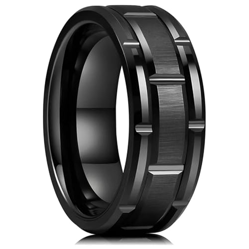 bicup Ring Ringe Damen Bijouterie Herren Herren Ringe Einfache Hochzeit Verlobung Herren Ringe Accessoires 12 Schwarz von bicup