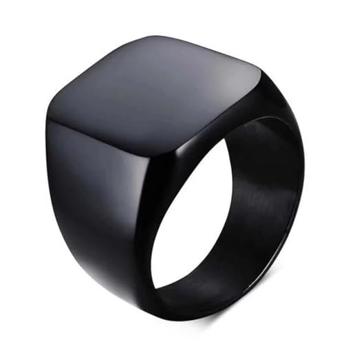 bicup Ring Ringe Damen Bijouterie Herren Herrenring Einfache Quadratische Ringe Jubiläum Ehering Herren 11 Schwarz von bicup