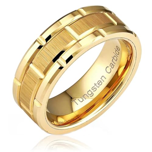 bicup Ring Ringe Damen Bijouterie Herren Herrenringe Eheringe Jubiläums-Klassiker Für Männer Party 9 Gold von bicup