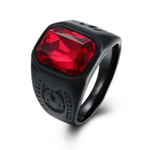 bicup Ring Ringe Damen Bijouterie Herren Herrenringe Schwarz Rot Ringe Für Männer Klassische Hochzeit Vintage Ring Jubiläum 12 Schwarz von bicup