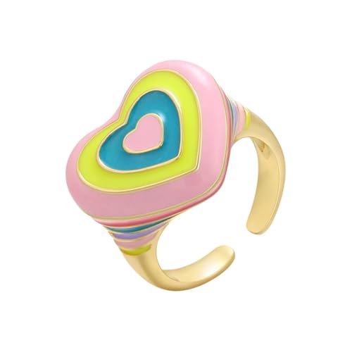 bicup Ring Ringe Damen Bijouterie Herren Herzring Für Frauen Tropfend Auftropfender Frauenring Party Gold von bicup