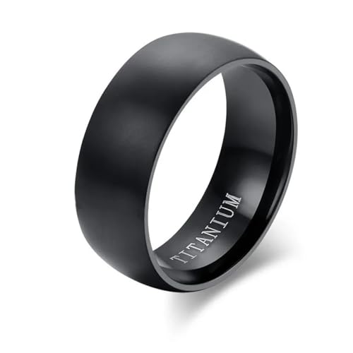 bicup Ring Ringe Damen Bijouterie Herren Klassische Herrenringe Schwarz Solid Simple Vintage Ringe Eheringe Party 13 Schwarz von bicup