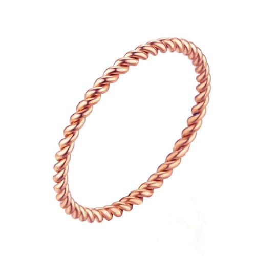 bicup Ring Ringe Damen Bijouterie Herren Klassischer Einfacher 3-Farbiger Ring Männer Frauen Hochzeit Verlobung Männer Ring Punk 6 Rosegold von bicup