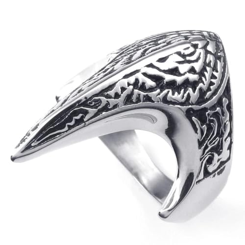 bicup Ring Ringe Damen Bijouterie Herren Klassischer Männerring Phoenix Ringe Rock Punk Accessoires Für Party 9 Silber von bicup