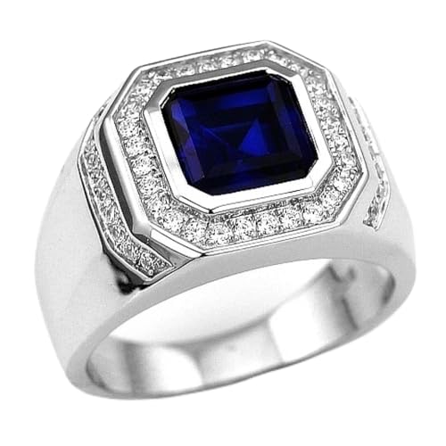 bicup Ring Ringe Damen Bijouterie Herren Männer Ringe Blau Hochzeit Verlobung Für Männer Ring Vintage Ring 10 Blau von bicup