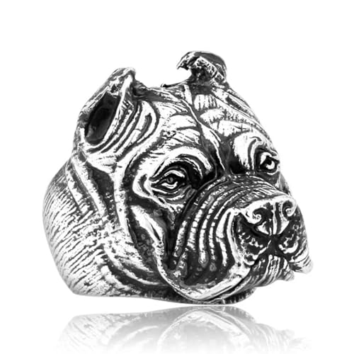 bicup Ring Ringe Damen Bijouterie Herren Männer Ringe Bulldogge Hund Tier Ringe Finger Ring Für Männer Party Accessoires 11 A von bicup