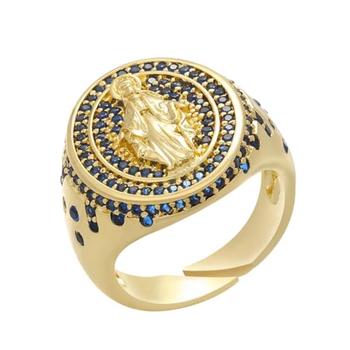 bicup Ring Ringe Damen Bijouterie Herren Ringe Für Damen Herren Beliebte Ringe Goldblau von bicup