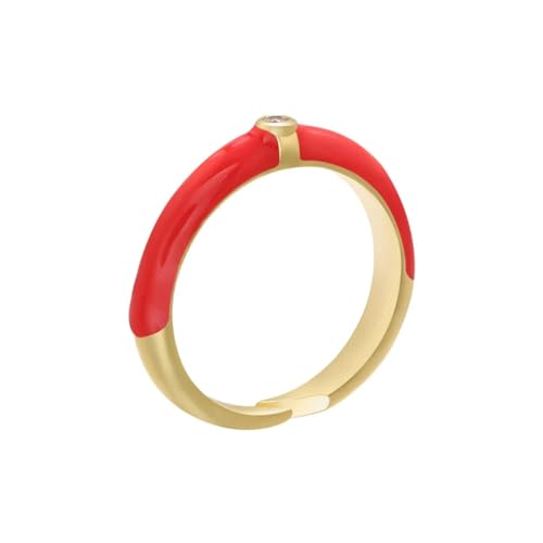 bicup Ring Ringe Damen Bijouterie Herren Ringe Für Frauen Multiclolor Verstellbar Frauen Für Party Rot von bicup