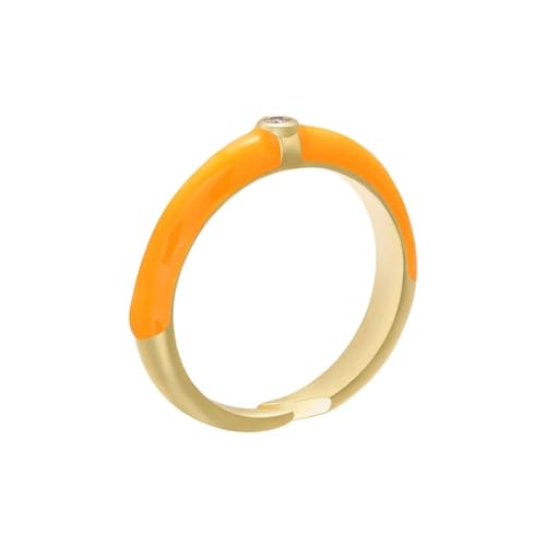 bicup Ring Ringe Damen Bijouterie Herren Ringe Für Frauen Multiclolor Verstellbare Damen Für Party Orange von bicup