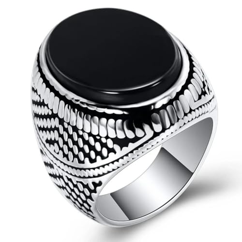 bicup Ring Ringe Damen Bijouterie Herren Ringe Hochzeit Classic Finger Ring Jubiläum Vintage Party 13 Schwarz von bicup