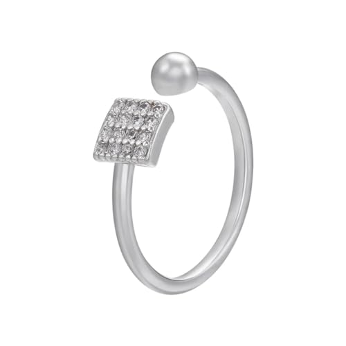 bicup Ring Ringe Damen Bijouterie Herren Runder Offener Ring Für Damen Einfacher Ring Silber von bicup