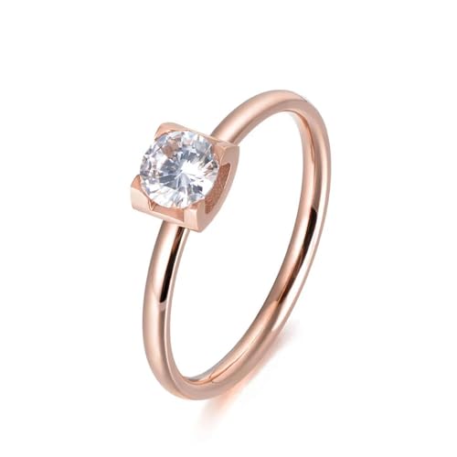 bicup Ring Ringe Damen Bijouterie Herren Verlobungsring Eheringe Für Frauen 6 Rosegold von bicup