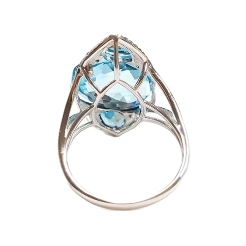 bicup Ring Ringe Damen Bijouterie Herren Vintage Frauen Ringe Blaue Ringe Hochzeit Verlobungsring Braut Accessoires 7 Blau von bicup