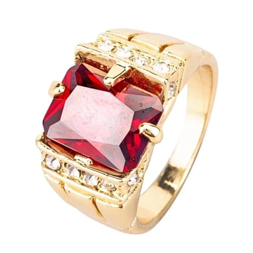 bicup Ring Ringe Damen Bijouterie Herren Vintage Männer Ringe Hochzeit Verlobungsfeier Für Männer Accessoires 13 Rot von bicup