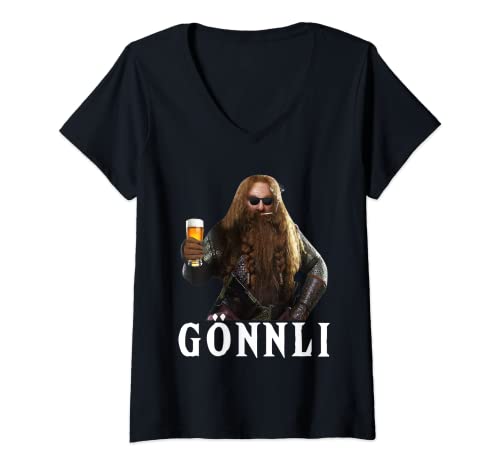 Damen gönnli biertrinker saufen bier beer T-Shirt mit V-Ausschnitt Damen gönnli biertrinker saufen bier beer T-Shirt mit V-Ausschnitt von bier store