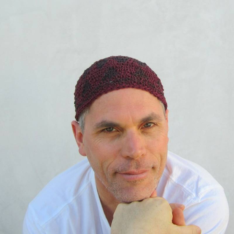 "Männer Hanf Kufi, Merlot Braun Zick-Zack Hut Handgehäkelte Mütze "Zick-Zack"." "Männer Hanf Kufi, Merlot Braun Zick-Zack Hut Handgehäkelte Mütze "Zick-Zack"." von bigalhats