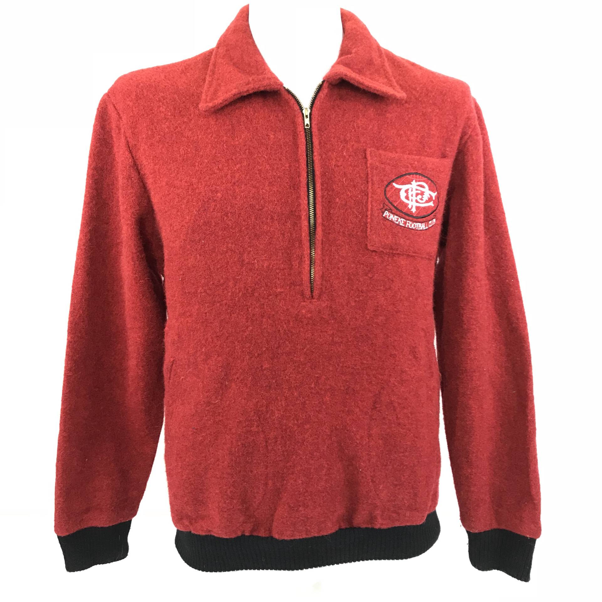 Swanndri Herren Pullover 1/2 Zip Poneke Football Club Vintage Neuseeland von bigdrift