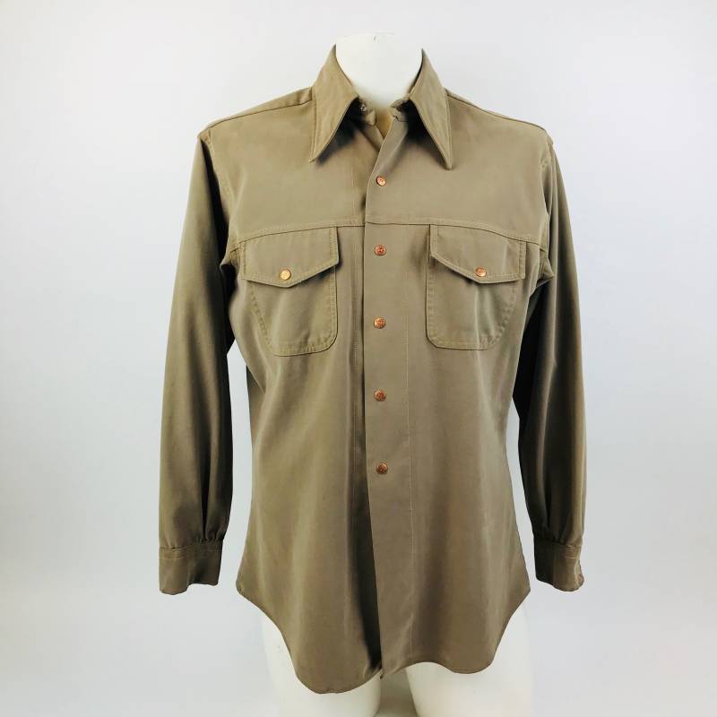 Vintage Lee West Cal 445 Messing Snap Hemd von bigdrift
