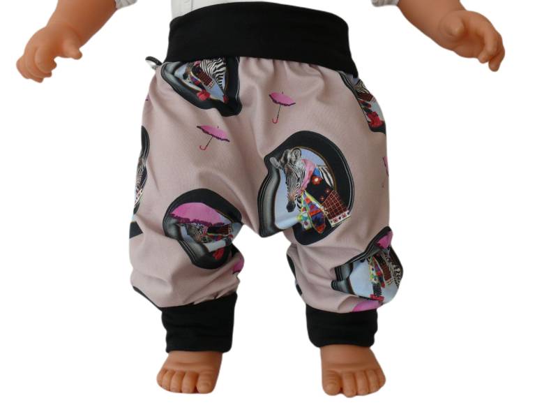 Mitwachshose Pumphose Haremshose Digitaldruck " Zebra Baumwolljersey Ca. Gr. 62 Bis 80 von bighead5005