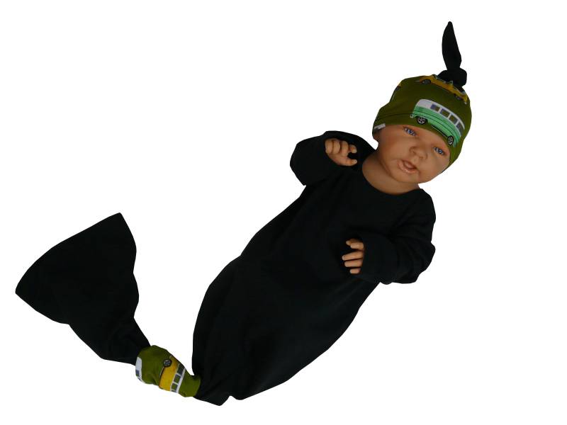 Neugeborene Baby Schlaf/strampelanzug Kleid Geknotet + Mütze von bighead5005