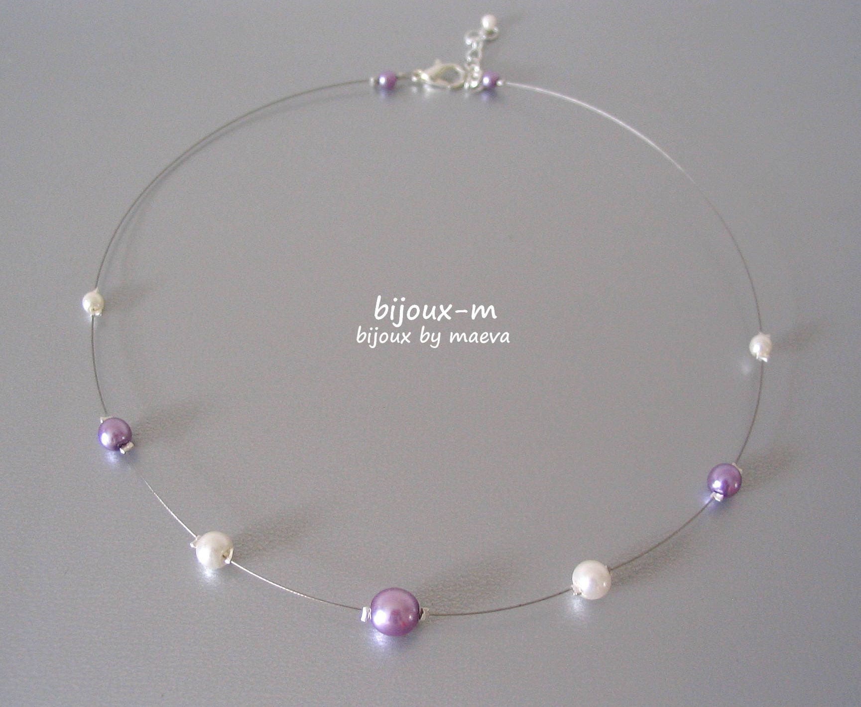 Perlenschmuck Für Die Hochzeit, Schlichte Halskette Aus Elfenbeinfarbenen Oder Weißen Parmaperlen, Personalisierbares Brautaccessoire Perlenschmuck Für Die Hochzeit, Schlichte Halskette Aus Elfenbeinfarbenen Oder Weißen Parmaperlen, Personalisierbares Brautaccessoire von bijouxbymaeva