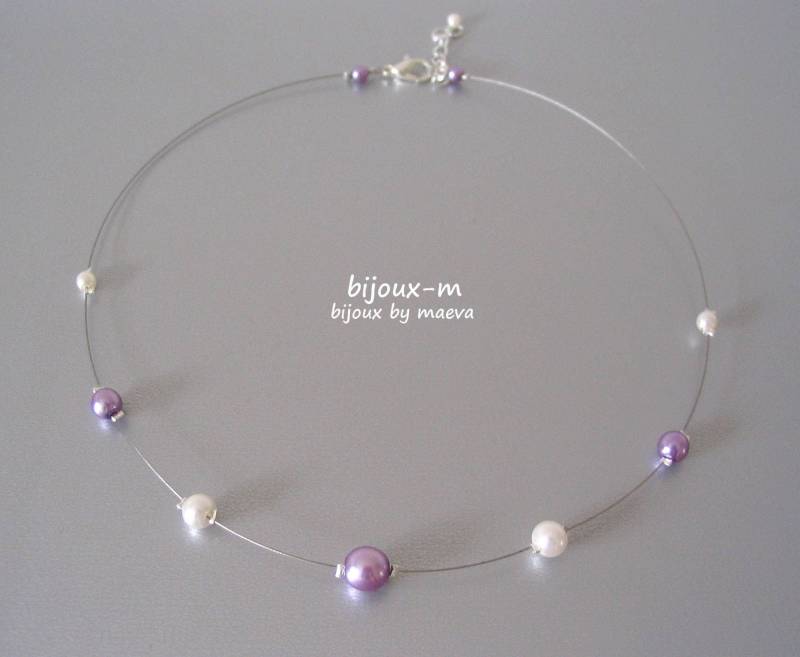 Perlenschmuck Für Die Hochzeit, Schlichte Halskette Aus Elfenbeinfarbenen Oder Weißen Parmaperlen, Personalisierbares Brautaccessoire Perlenschmuck Für Die Hochzeit, Schlichte Halskette Aus Elfenbeinfarbenen Oder Weißen Parmaperlen, Personalisierbares Brautaccessoire von bijouxbymaeva
