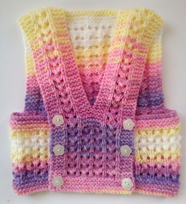 stricken Baby Mädchen Kleinkind Tank Top Weste Ärmel Pullover Kabel Acryl Garn von bimiworks