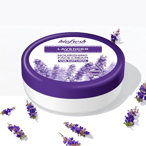 Biofresh cosmetics Via Natural Lavendel - tagescreme und nachtcreme mit Lavendelöl, gesichtscreme damen und männer für trockene haut, gesichtspflege, feuchtigkeitscreme, skincare 100ml von biofresh cosmetics