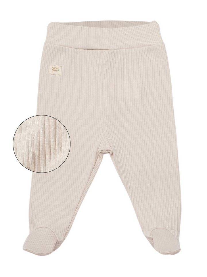 biorganic Funktionshose Baby Nature Relax Modal für Jungen und Mädchen Unisex Hose mit Fuß (1-tlg) gerippte Textilstruktur (Ripp), Modal und Bio-Baumwolle, Größe 56 - 74 von biorganic