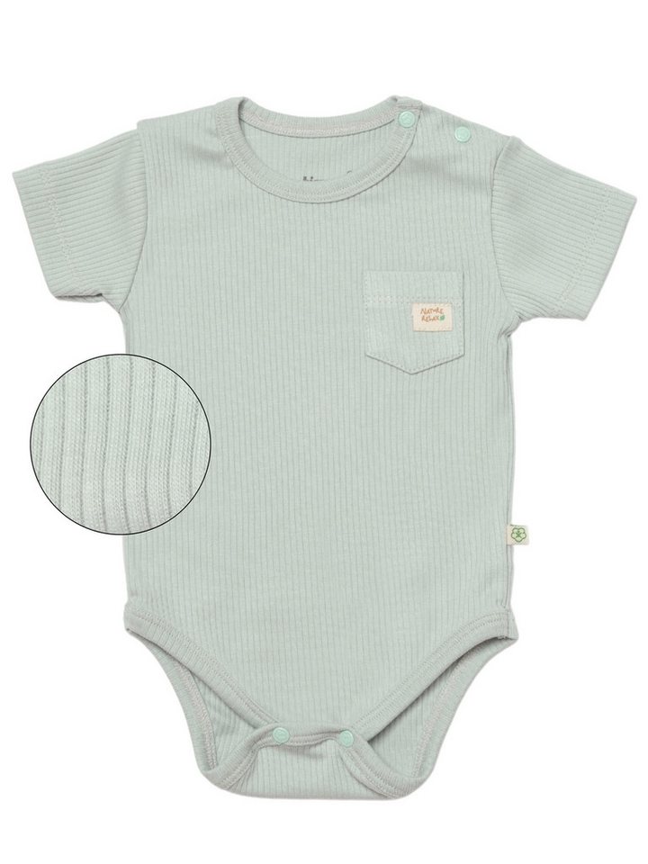 biorganic Kurzarmbody Baby Nature Relax Modal für Jungen und Mädchen Unisex Kurzarm (1-tlg) gerippte Textilstruktur (Ripp), Modal und Bio-Baumwolle, Größe 56 - 86 von Biorganic