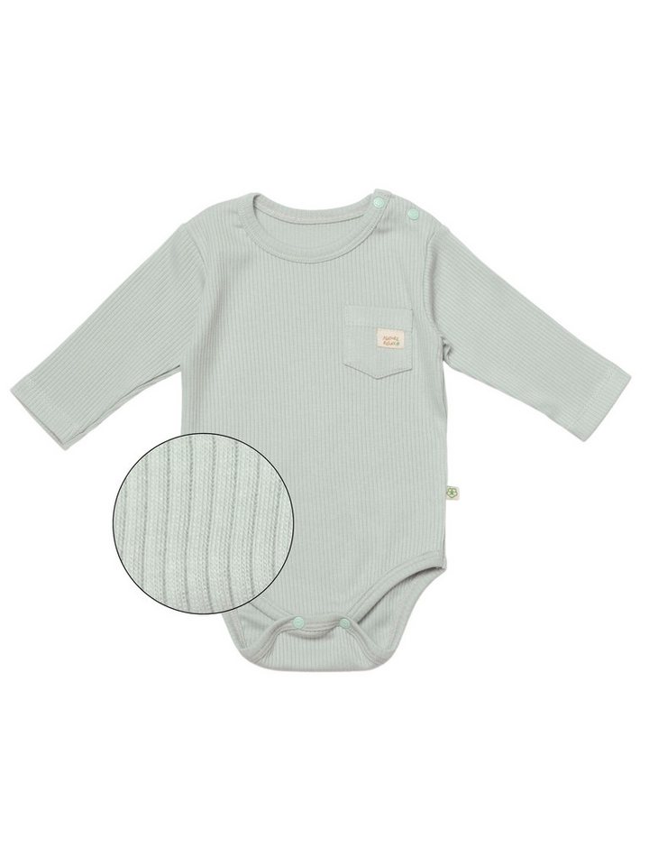 biorganic Langarmbody Baby Nature Relax Modal für Jungen und Mädchen Unisex Langarm (1-tlg) gerippte Textilstruktur (Ripp), Modal und Bio-Baumwolle, Größe 56 - 86 von biorganic