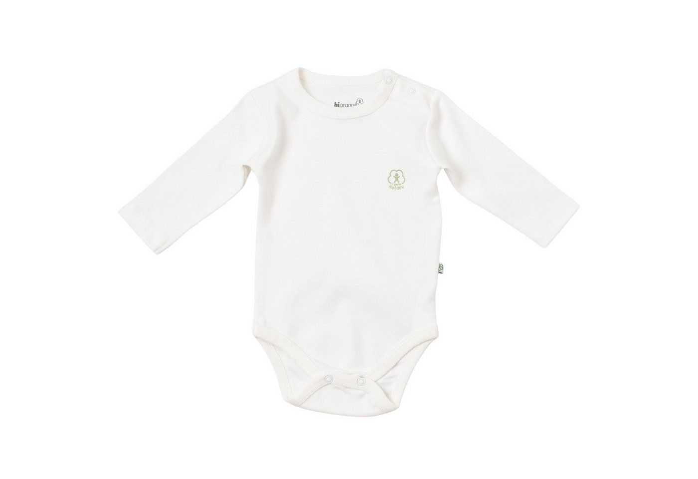 biorganic Langarmbody Basic Nature für Jungen und Mädchen, Unisex, Baby Body (1-tlg) Langarm, 100% Bio-Baumwolle, GOTS-zert., mit praktischen Druckknöpfen von biorganic