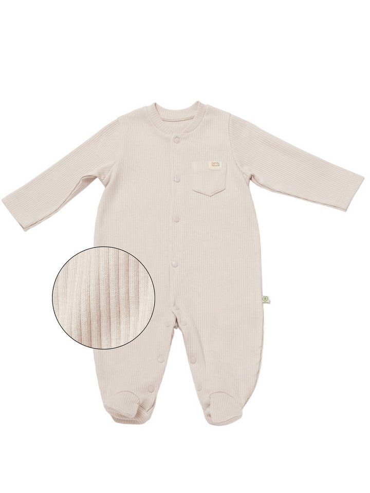 biorganic Strampler Baby Nature Relax Modal für Jungen und Mädchen Unisex Langarm (1-tlg) gerippte Textilstruktur (Ripp), Modal und Bio-Baumwolle, Größe 56 - 68 von biorganic