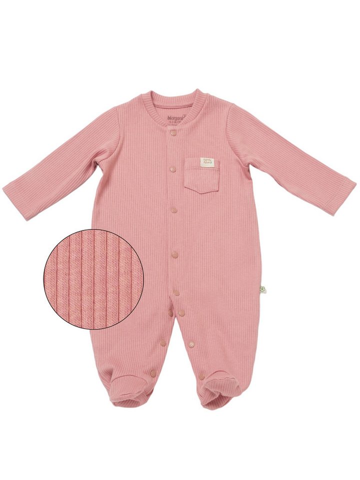 biorganic Strampler Baby Nature Relax Modal für Jungen und Mädchen Unisex Langarm (1-tlg) gerippte Textilstruktur (Ripp), Modal und Bio-Baumwolle, Größe 56 - 68 von biorganic