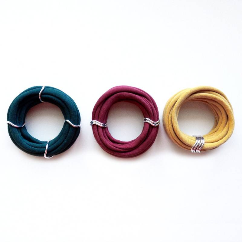 Armreife Pack, Geschenke Für Frau, Armreifen Set, Textilschmuck, Armbandstapel, Freundschaftsgeschenk von birdienumnumshop