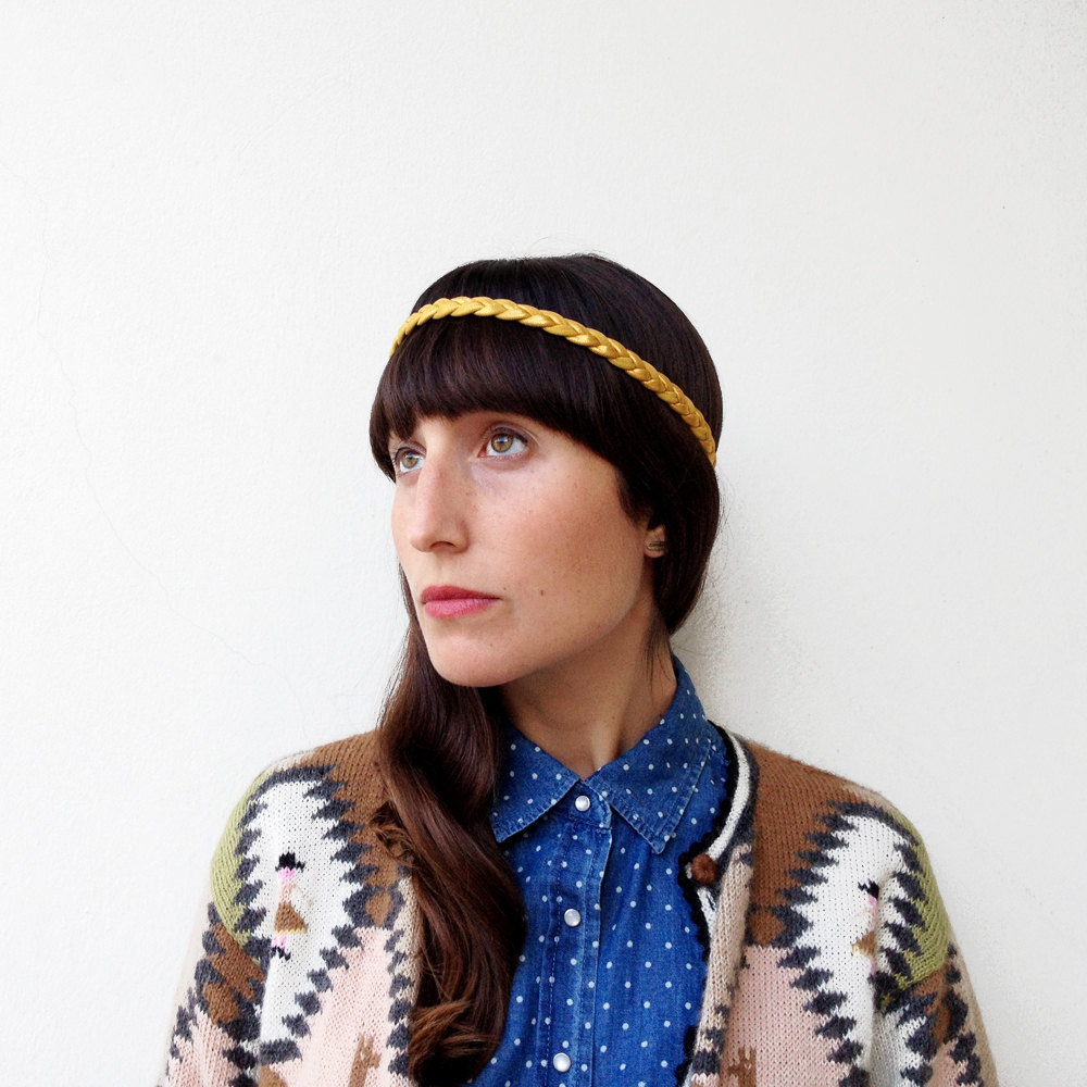 Goldenes Geflochtenes Stirnband, Statement Armband, Yoga Sport Freundin Geschenk, Mutter Geschenk von birdienumnumshop