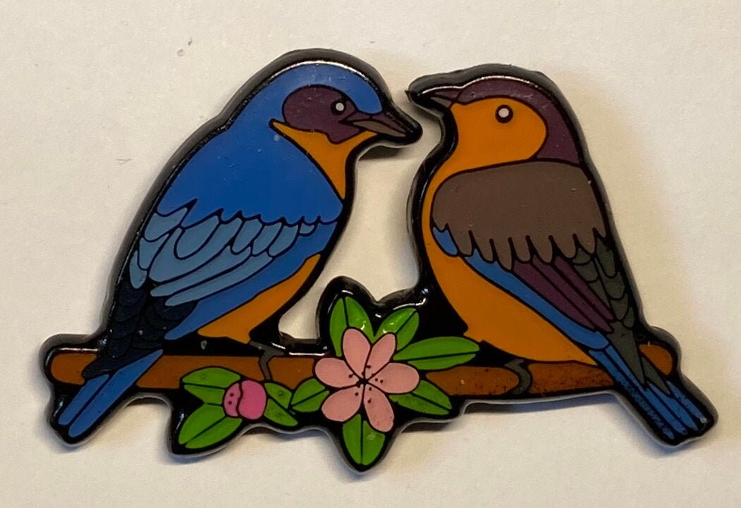Pin Eastern Bluebird Paar Pin Eastern Bluebird Paar von birdsandpins