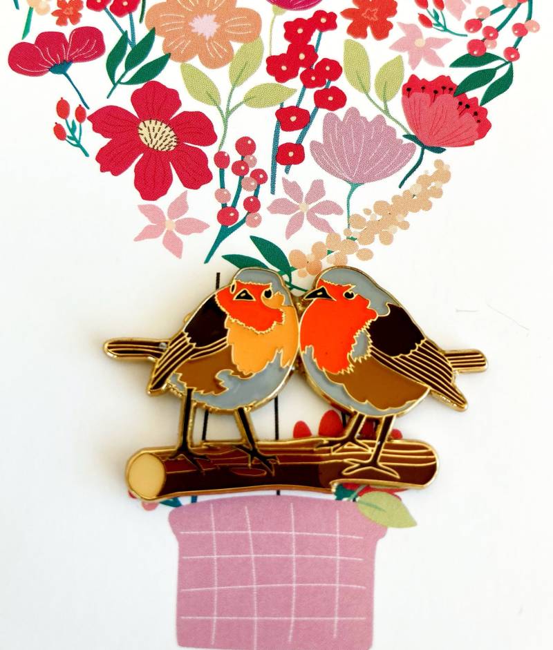 Zwei Rotkehlchen - Two Robins von birdsandpins