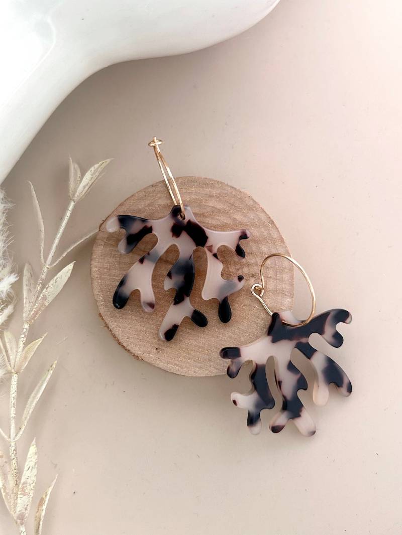 Vergoldete Creolen Mit Schildpatt Korallen Anhänger/Acryl Acetat Ohrring Muster Geschenk Für Freundin Vergoldete Creolen Mit Schildpatt Korallen Anhänger/Acryl Acetat Ohrring Muster Geschenk Für Freundin von birdsofparadiseDE