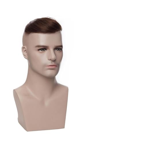 Haarersatzsystem für Männer Herren-Toupet mit Haaransatz, 3,8 x 17,8 cm, V-förmiges Front-Toupet, echtes menschliches Haar, frontales Haarteil, volle PU-Hautbasis, 15,2 cm männliches Haarersatzsystem von birene