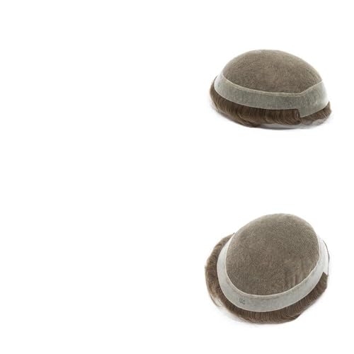 Herren Toupet Transparente Pu & Schweizer Spitze Männer Toupet Australien Männlichen Perücke Menschliches Haar Herren Haar Einheiten Toupet Männliche Kapillare Prothese Perücken(Sliver White,7x9) von birene