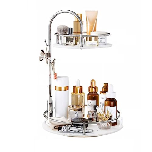 Kosmetik-Aufbewahrungsorganisator Badezimmer-Arbeitsplatten-Organizer, Aufbewahrungsregal, Make-up-Organisationstablett, Küchentheken-Gewürzregal, 2-stufiger Arbeitsplatten-Organizer for Make-up, Parf von birene