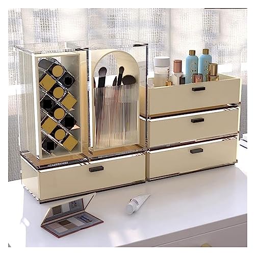 Kosmetik-Aufbewahrungsorganisator Großer Acryl-Kosmetik-Make-up-Organizer, staubdicht, wasserfest, Kosmetik-Aufbewahrungsvitrine mit Schubladen, Hautpflege-Aufbewahrungsbox, Halter for Lippenstifte, P Kosmetik-Aufbewahrungsorganisator Großer Acryl-Kosmetik-Make-up-Organizer, staubdicht, wasserfest, Kosmetik-Aufbewahrungsvitrine mit Schubladen, Hautpflege-Aufbewahrungsbox, Halter for Lippenstifte, P von birene