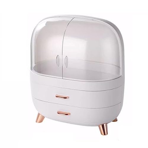 Kosmetik-Aufbewahrungsorganisator Kosmetikvitrinen, Make-up-Organizer for den Schminktisch, Aufbewahrungsbox mit Schubladen und transparenter Tür, wasserdicht, staubfrei, großes Fassungsvermögen, einf Kosmetik-Aufbewahrungsorganisator Kosmetikvitrinen, Make-up-Organizer for den Schminktisch, Aufbewahrungsbox mit Schubladen und transparenter Tür, wasserdicht, staubfrei, großes Fassungsvermögen, einf von birene