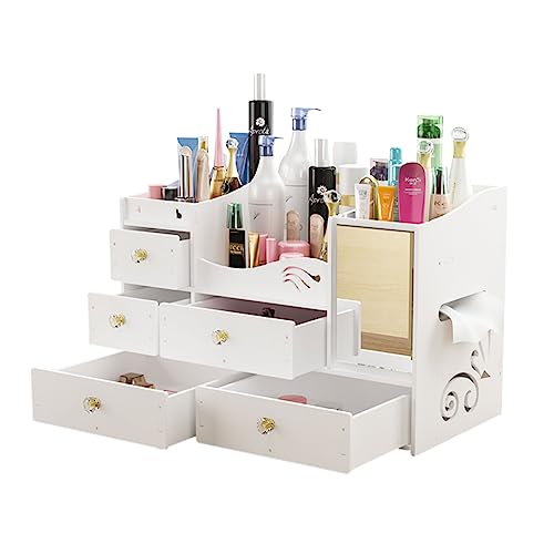Kosmetik-Aufbewahrungsorganisator Make-up-Organizer, Kosmetik-Aufbewahrungsbox, Make-up-Organizer mit Schubladen, Schminktisch, Hautpflege-Halter, Schminktisch, großer Kosmetikständer aus Kunststoff f Kosmetik-Aufbewahrungsorganisator Make-up-Organizer, Kosmetik-Aufbewahrungsbox, Make-up-Organizer mit Schubladen, Schminktisch, Hautpflege-Halter, Schminktisch, großer Kosmetikständer aus Kunststoff f von birene
