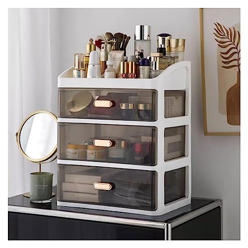 Kosmetik-Aufbewahrungsorganisator Make-up-Organizer mit 3 Ebenen, Badezimmer-Make-up-Halter, großes Fassungsvermögen, Kosmetikaufbewahrung, Schminkregal auf der Arbeitsplatte, passend for Kosmetika, P Kosmetik-Aufbewahrungsorganisator Make-up-Organizer mit 3 Ebenen, Badezimmer-Make-up-Halter, großes Fassungsvermögen, Kosmetikaufbewahrung, Schminkregal auf der Arbeitsplatte, passend for Kosmetika, P von birene